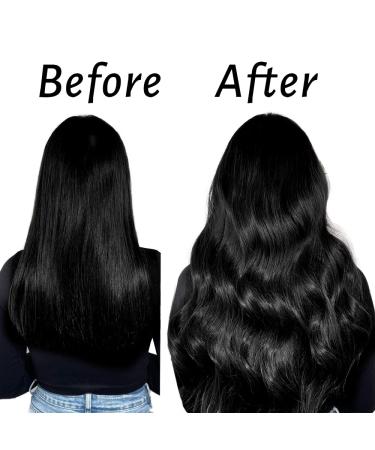 Hotlulana 20 Inch Deep Black Real Hair Tape Extensions - 50g Skin Weft 100% Natural Hair - 20PCs Invisible Tape In Extensions #1 Low Black - Buy Online on GoSupps.com