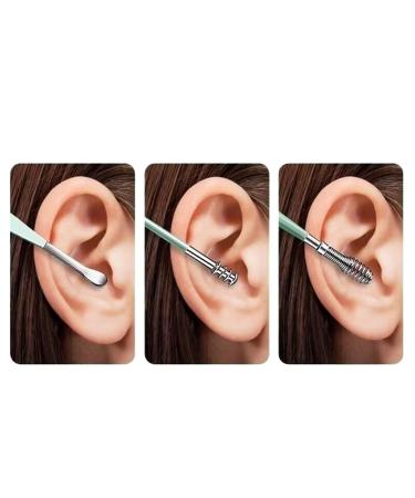 6-Piece Earwax Removal Kit | Stainless Steel Ear Cleaning Tools | 360 Spiral Design Ear Canal Cleaner | Travel-Friendly with Storage Box | Light Luxury Style in Lemon Yellow - Buy Online on GoSupps.com