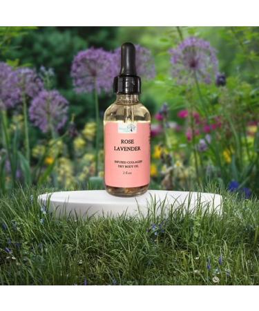 Lavender & Rose Body Oil - Deep Hydration for Radiant Skin Soothing Aroma Perfect for All Skins - 2oz - Buy Online on GoSupps.com