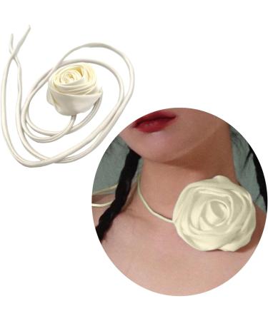 OralGos Stylish Rose Necklace - Chic Ribbon & Elegant Long Cord Necklace for Any Occasion - Buy Online on GoSupps.com