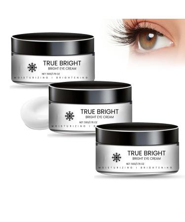 True Bright Eye Cream,Eye Contour Cream,Eye Bright Cream helps dark circles and tired eyes, Brightening Dark Circle Eye Cream Korean Skincare - Anti-aging & anti dark circles, 15 ML (3pc)