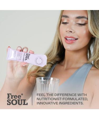 Marine Collagen Liquid 8000mg with Hyaluronic Acid, Keratin, Vitamin C | 14 Sachets | Hydrolysed Peptides | Higher Absorption | Free Soul - Buy Online on GoSupps.com