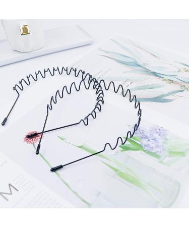 BOYIVI 6PCS Metal Headbands - Unisex Sports Fashion Hair Hoop Set in Black - Buy Online on GoSupps.com