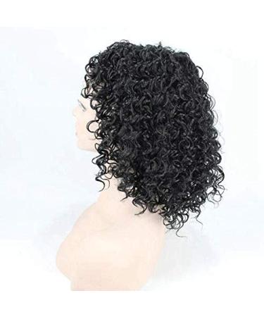 BGHJUE Lace Front Wigs - Natural Curly Human Hair Wig with Baby Hair | 38cm Black | International Shipping - Buy Online on GoSupps.com