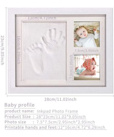 Baby Handprint & Footprint Frame - Amayga Wooden Plaster Print Set | Perfect Newborn Memory Gifts - Buy Online on GoSupps.com