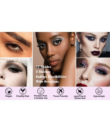 CCbeauty Eyeshadow Stick Set - Waterproof Matte & Glitter Shadow Pencil for Professional Makeup | Long Lasting & Pearlescent | Shimmer Iron Grey 06 - Buy Online on GoSupps.com