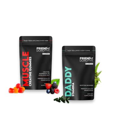 FRIEND OF DOROTHY Muscle & Vitality Bundle Build Muscle and Support Male Vitality - 60 Muscle Gummies & 60 Daddy Capsules