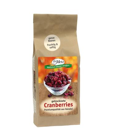 Dr. Metz Dried cranberries sweetened with apple juice (250 g)