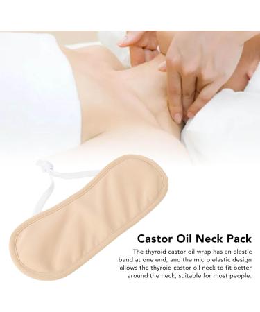 Organic Castor Oil Neck Wrap - Leakproof & Reusable Thyroid Compress for Men & Women | Natural Healing Solution (Kahaki) - Buy Online on GoSupps.com