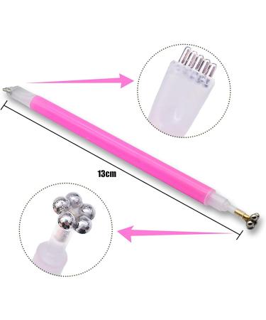 Magnetic Nail Art Tool Set - 15PCS Double Head Flower Design Magnet Pens & Strong Stick for Cat Eye Gel Polish - Ideal for DIY Nail Art Studio or Home Use - Buy Online on GoSupps.com