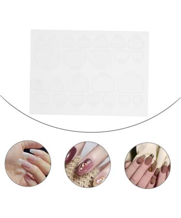 20 Sheets double sided adhesive nail stickers clear nail warps DIY nail stickers False Nail Decal women nail stickers nail gel gummed paper manicure Adhesive sticker medium Transparent - Buy Online on GoSupps.com