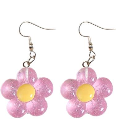 Feyley Earrings | Colorful Resin Flower Charm Dangle Earrings | Elegant Party Jewelry in Green - Buy Online on GoSupps.com