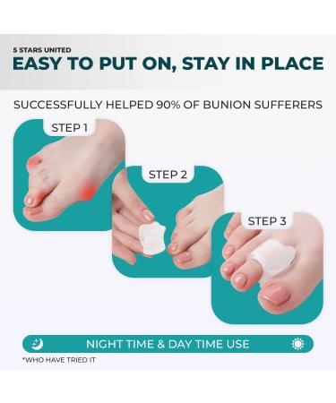 5 Stars United Bunion Corrector and Relief Sleeve - 2-Pack + Toe Separators - 4-Pack Bundle - Buy Online on GoSupps.com