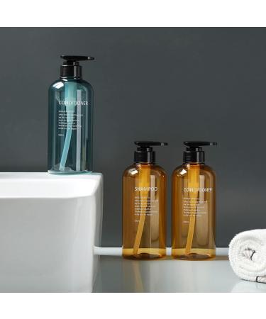 QiKuver 300ml Refillable Pump Bottles - 3 Pack Plastic Liquid Storage for Lotion Shampoo Shower Gel | Blue - Buy Online on GoSupps.com