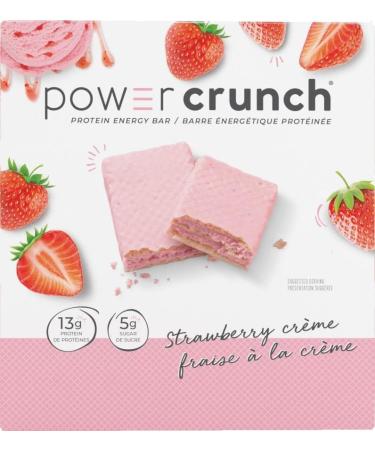 Power Crunch Protein Bar Strawberry Cr me 12 Count Pink Strawberry Cr me 12 Count (Pack of 1) - Buy Online on GoSupps.com