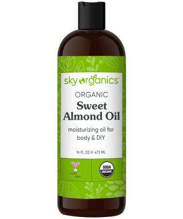 Sky Organics 100% Pure Organic Sweet Almond Oil 16 fl oz (473 ml)