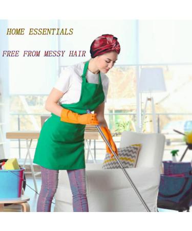 Silk Hair Bonnet for Women - Imitation Satin Night Sleep Cap - Wine Red - Buy Online on GoSupps.com