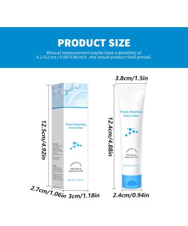  YNPQTDS Sweat-Absorbing Face Lotion - Mattifying Cream 40ml Long-Lasting Moisturizer for Controlling Daily Excessive Perspiration - Buy Online on GoSupps.com