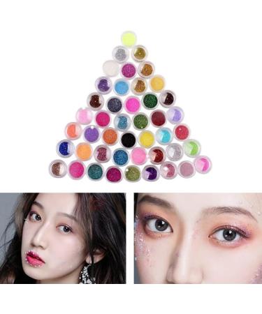 Nail Glitter 45 Colors Nail Glitter Flakes Art Pigment Dust Powder for Face Body Eye Nail glitter - Buy Online on GoSupps.com