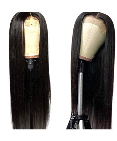 Tixiyu Straight Human Hair Wigs Lace Front Human Hair Wigs for Women Heat Resistant Fiber (22 inches)