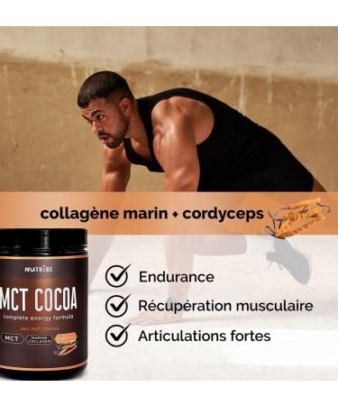 MCT Cocoa Powder with Collagen (7%) and Cordyceps Militaris 300g - Ketogenic & Antioxidant - Buy Online on GoSupps.com