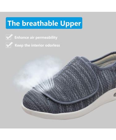 Women's Arch Support Walking Shoes with Adjustable Closure - Extra Wide Width Orthopedic Sneakers for Diabetic Foot Pain Relief | 8 Wide Gray - Buy Online on GoSupps.com