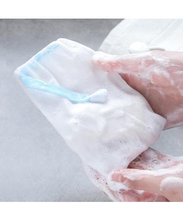 Catelves 8-Pack Nylon Soap Bags | Ideal for Solid Shampoo & Facial Cleaning | Colorful Soap Network Bags for Body Peeling - White Pink Purple Blue - Buy Online on GoSupps.com