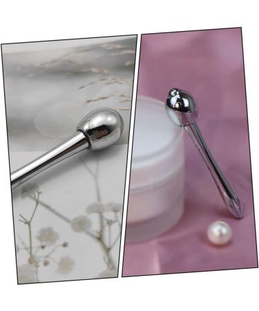 Minkissy Eye Cream Roller Ball Massage Stick - Skin Care Tool for Puffiness Relief & Brightening - 7.8x6cm Silver Eye Massager for Women - Buy Online on GoSupps.com