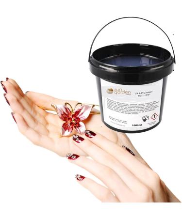  sun garden nails Premium quality one-phase UV gel 1000 ml in 4 x 250 ml jars builder gel transparent - Buy Online on GoSupps.com