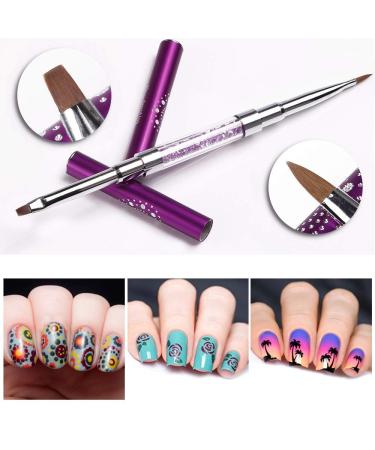 Kalolary 3PCs Acrylic Nail Brushes - Perfect Gel Nail Art & Design Accessories for Professional Nail Care - Buy Online on GoSupps.com