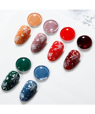 15ML DIY UV Nail Gel Nail Phototherapy Gel Manicure Gel Gel Nail Polish Top Coat Gel Snowflake Colorful Nail Gel - (Color: 1) - Buy Online on GoSupps.com
