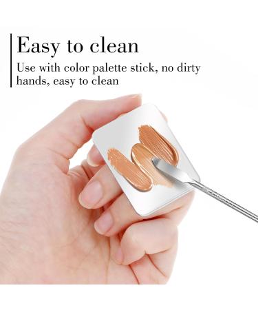 Buy Makeup Mixing Palette & Spatula - Stainless Steel Makeup Mixing Tray for Foundation Eyeshadow & Nail Art - International Shipping Available - Buy Online on GoSupps.com