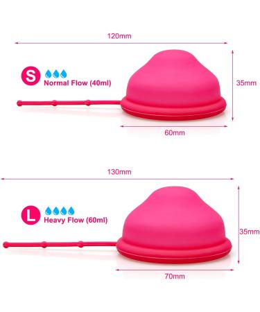 Idudu Menstrual Disc Set - 2 Reusable Silicone Discs with Handle for Sports and Swimming (S+L) | Eco-Friendly Intimacy Solution - Buy Online on GoSupps.com