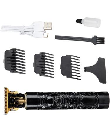 USB T9 Hair - Rechargeable Skull Embossed Beard Trimmer for Men Rechargeable Grooming Kit for Facial Hair - Hair Shaver & Groomer Nanyaciv Black - Buy Online on GoSupps.com