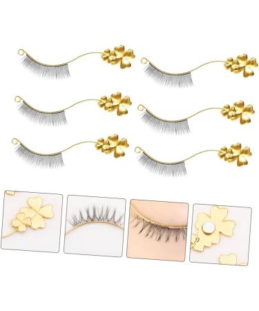 6pairs Eyelash Fake Eyelashes Magnetic Eyelashes False Eyelash Holder Eyelash Applicator Tool Makeup Tools Eyelash Tool Beauty Tools Electroplating Process Extend Earth Tones 9x6.5cm Golden - Buy Online on GoSupps.com