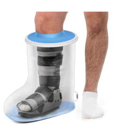 Yunchi upgraded shower protection leg adults anti slip xl plaster protection waterproof leg band protection reusable shower sac for foot plaster lower leg plaster bandages (short leg protector XL) - Buy Online on GoSupps.com