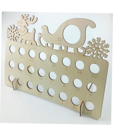 TOVINANNA 1pc Christmas DIY Advent Christmas for Kids Xmas Chocolate Rack Calendar Pull The Cart Wooden As Shown 40X13X30CM - Buy Online on GoSupps.com