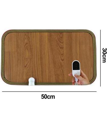Urpizy Waterproof Heated Foot Warmer Mat - Fast Heating Technology | Electric Heating Pad for Home & Office | Dark Wood Grain Design - Buy Online on GoSupps.com