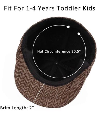Pesaat Newsboy Cap for Toddler Boys | Vintage Tweed Driver Cap for Kids | Coffee | 2-5 Y, 4-7 Y - Buy Online on GoSupps.com
