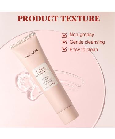 3Pcs Purifying Exfoliating Gel Gentle Exfoliating Gel for Face Facial - Exfoliatings Gels Scrub Gentle Exfoliatings Facial Cleanser for All Skin Types - Buy Online on GoSupps.com