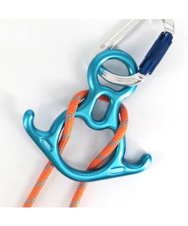 NewDoar 50KN 11000 LBF Rescue Figure 8 Descender Large Bent-Ear Belaying and Rappelling Gear Belay Device for Rock Climbing  Aerial Dance Ziplining and Peak Rescue 7075 Aluminum Alloy Blue - Buy Online on GoSupps.com