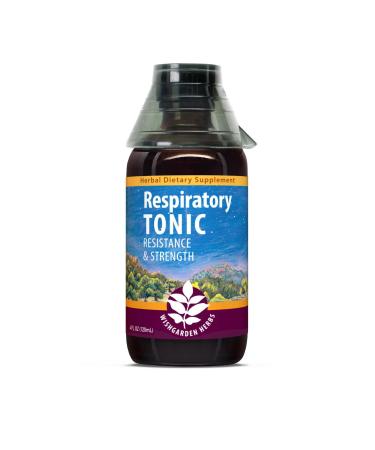 WishGarden Herbs Respiratory Tonic for Resistance & Strength - Organic Herbal Lung Health Supplement for Respiratory Health, Supports Healthy Oxygenation for Lung Efficiency (4oz) 4 Ounce Jigger Top