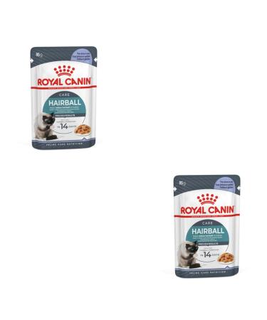 Royal Canin Hairball Care Jelly | Double Pack | 2 x 12 x 85g | Complete Cat Food (Fine Chunks in Jelly) | May Help Reduce Ha