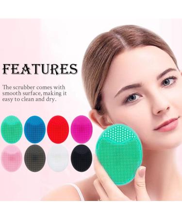 rongweiwang Face Scrubber Silicone Facial Clean Brush Exfoliating Brushes Scrubbing Exfoliator Pad Skin Scrubbers for Home Black - Buy Online on GoSupps.com