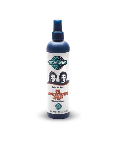 Stylin Dredz Extra Dry Hair Oil Moisturizing Spray with Conditioners | Dreadlock Spray & Braid Moisturizer 350 ml - Single Oil Moisturizing Spray 11.83 Fl Oz (Pack of 1)