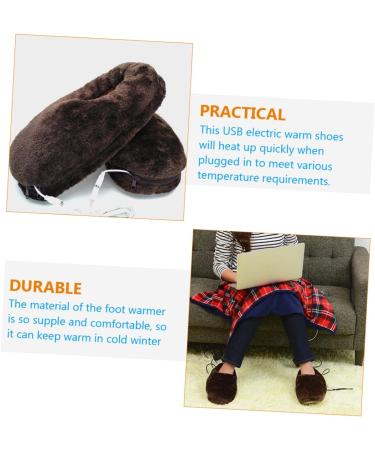 BiUdeco Heated Slippers for Women - Electric Foot Warmers Winter Comfort & Massage | Plush Footwear for Cold Weather - Buy Online on GoSupps.com