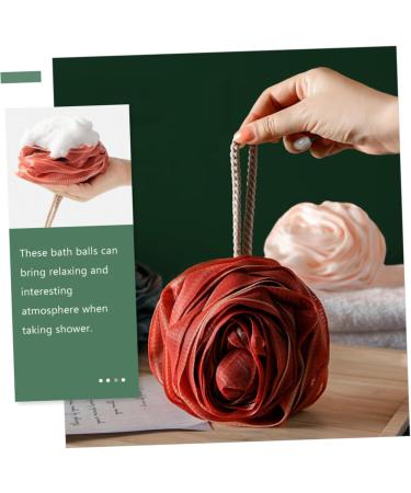 FOMIYES 6 pcs Rose Bath Flower Scrubber - Luxurious Bath & Shower Accessories for Women | Mesh Luffa & Bath Sponge Brushes - Buy Online on GoSupps.com