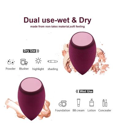 P Sentials Makeup Sponge Set - Multi-Colored Beauty Blender & Holder for Foundation - Silicone Infused 2 in 1 Sponge - Pink | International Shipping Available - Buy Online on GoSupps.com