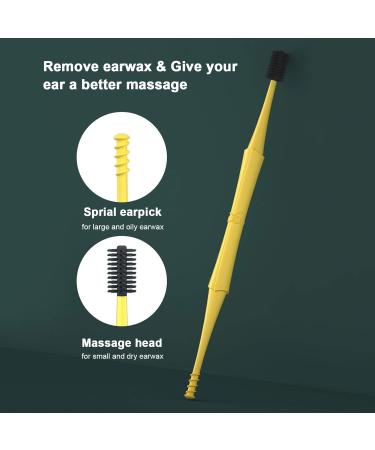2Pcs/Set Dual-end Ear Pick Set Curette Ear Wax Remover Spiral Spring Earpick Stainless Steel Ear Cleaner - Buy Online on GoSupps.com