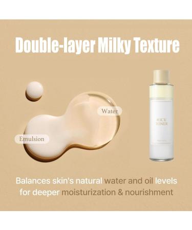 Rice Toner Rice Water Toner for Face Hydrating Rice Face Toner Hydrating Toner for Face Natural Moisturizer Glow Essence Smoothing Toner for Face Deep Hydrating Moisturizing Essence Toner 150 ml - Buy Online on GoSupps.com